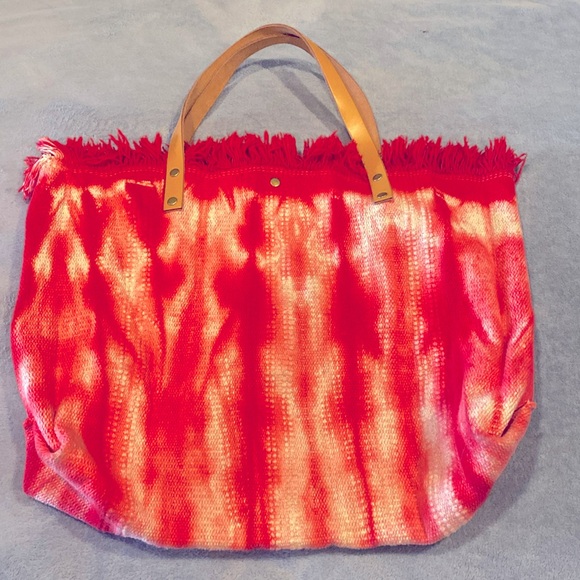 Handbags - Red & White Unbranded Oversized Tote